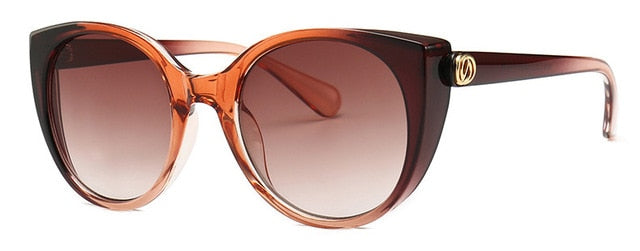 Gradient Frame Cat Eye Sunglasses Women Goggle Shades
