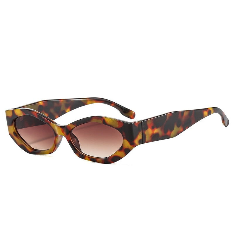 Popular Fashion Polygon Cat Eye Women Sunglasses Retro Colorful