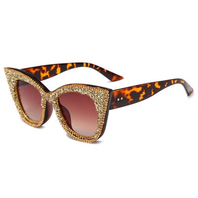 Cat’s Eye Sunglasses For Women Elegant Diamond Inlay Sunglasses Europe And America Exquisite Multicolor Style Fashion