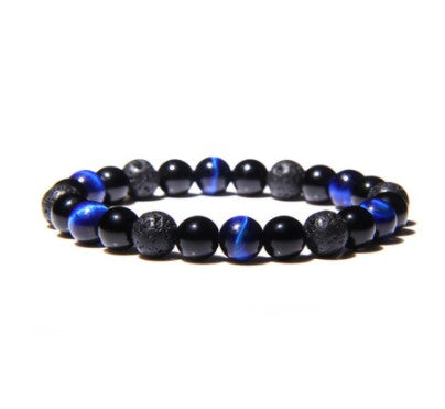 Tiger Eye Bracelet Obsidian Hematite Gemstone Bead Bracelet