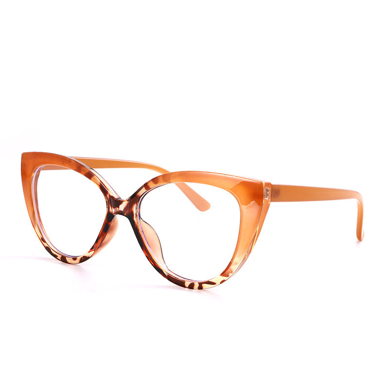Cat Eye Flat Lens TR90 Anti-Blue Light Retro Glasses for Women
