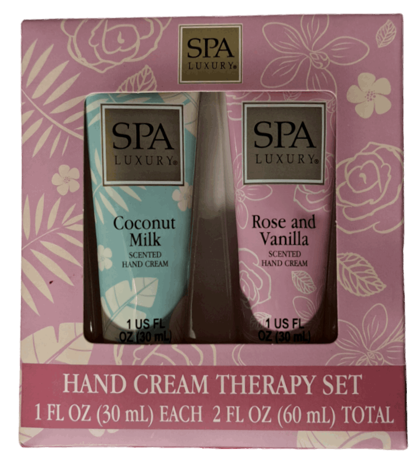 Spa Luxury Rose & Vanilla Scented & Coconut Milk Scented Hand Cream Set