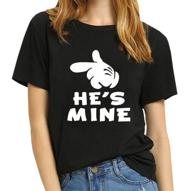 Funny Couple's Matching Shirts Black or White