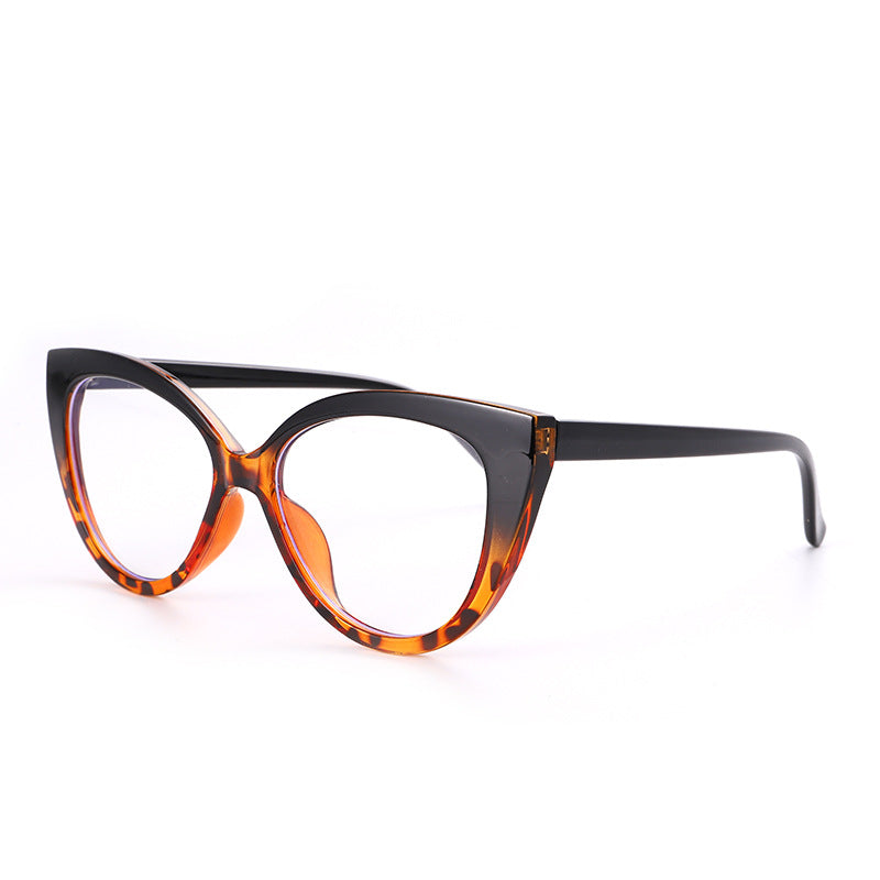 Cat Eye Flat Lens TR90 Anti-Blue Light Retro Glasses for Women