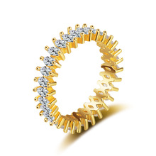 Horse Eye White Zircon Handpiece Fashion Platinum Ring