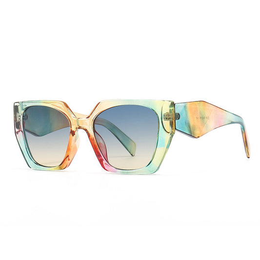 Summer Sunglasses Vintage Multicolor Oversized Women's Cat Eye Sunglasses