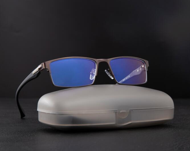 Titanium Computer Glasses Blue Light Blocking Filter Reduces Digital Eye Strain