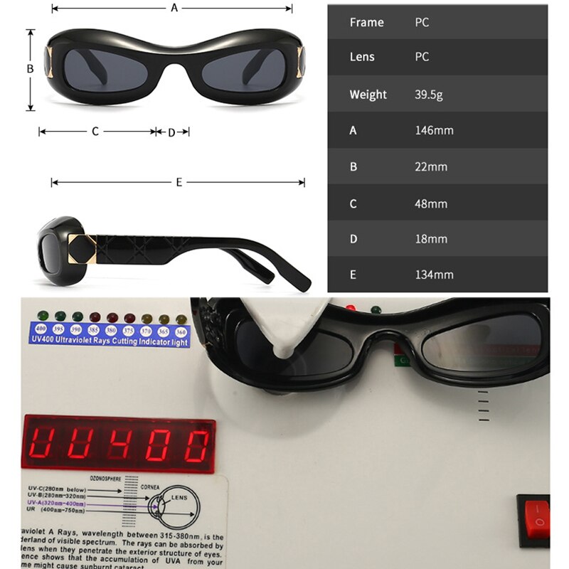 Vintage  Sunglasses Fashion Brand Designer Gradient Shades