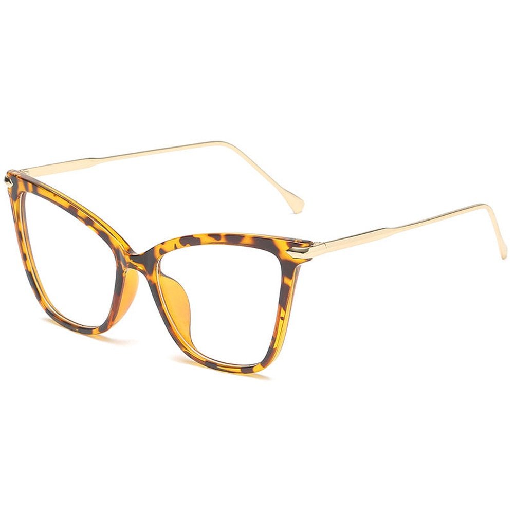 New Ladies Large Cat Eye Flat Glasses Fashion Trend