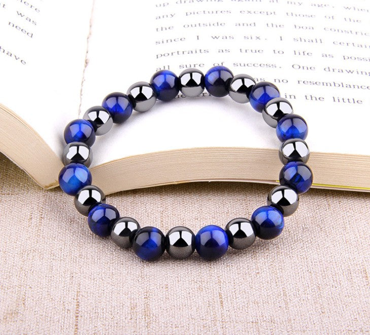 Royal Blue Tiger Eye Bracelet Men's Simple Obsidian Couple Friendship Bracelet