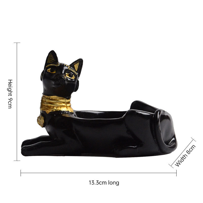 Ashtray Ornament Creative Egyptian Anubis & Cat& pharaoh Ashtray Resin Crafts office living room desktop home decoration