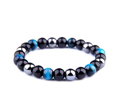 Tiger Eye Bracelet Obsidian Hematite Gemstone Bead Bracelet