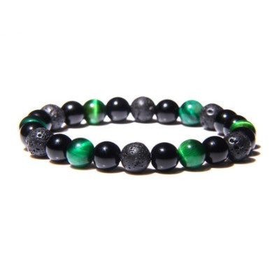 Tiger Eye Bracelet Obsidian Hematite Gemstone Bead Bracelet
