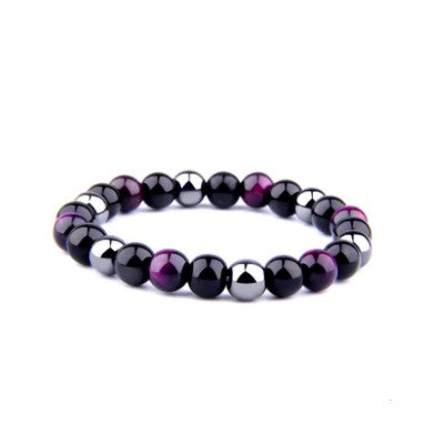 Tiger Eye Bracelet Obsidian Hematite Gemstone Bead Bracelet