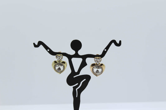 Gold and Gem Stone Earrings