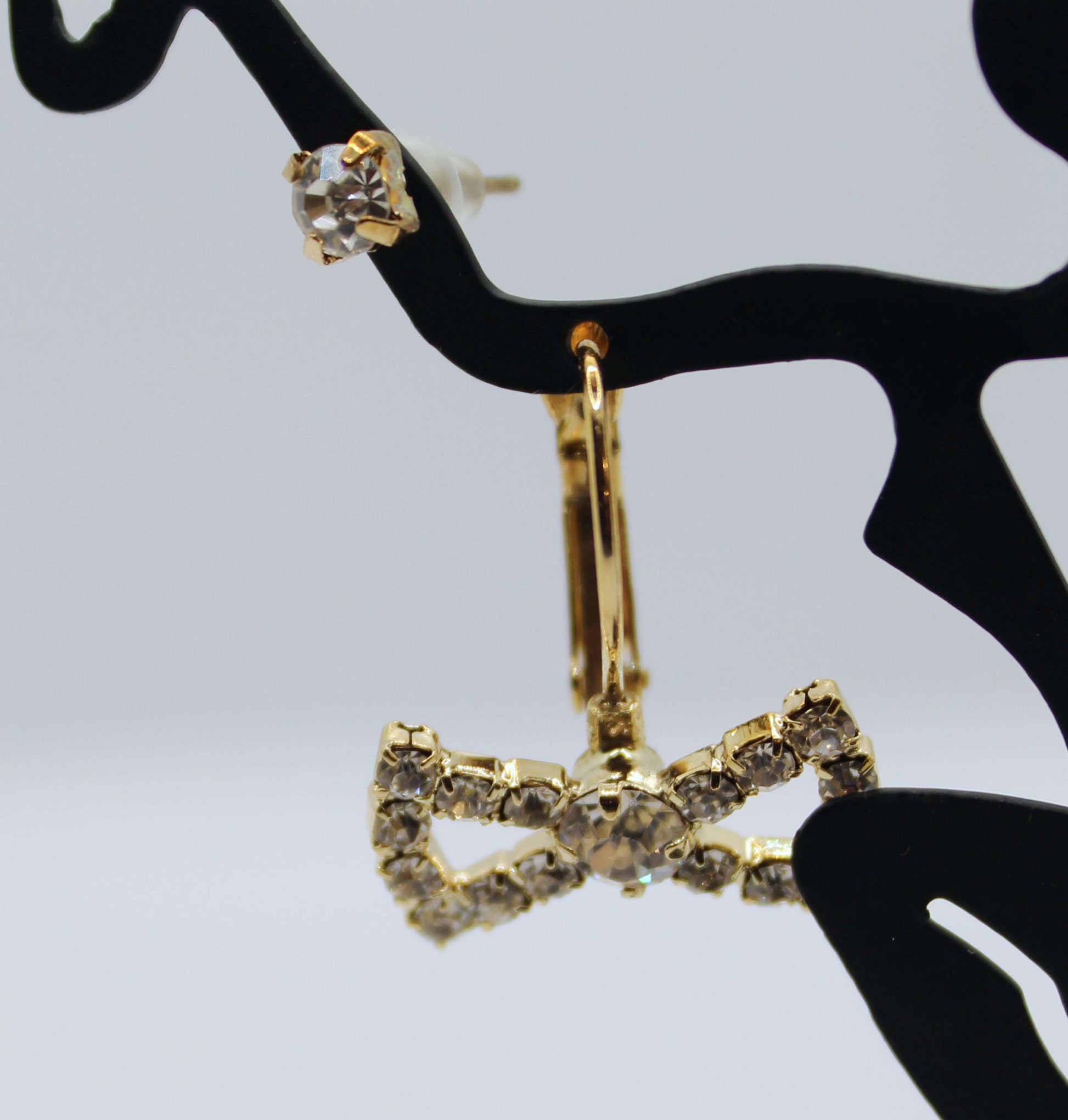 Gorgeous Bow 2 Pair Earring Set