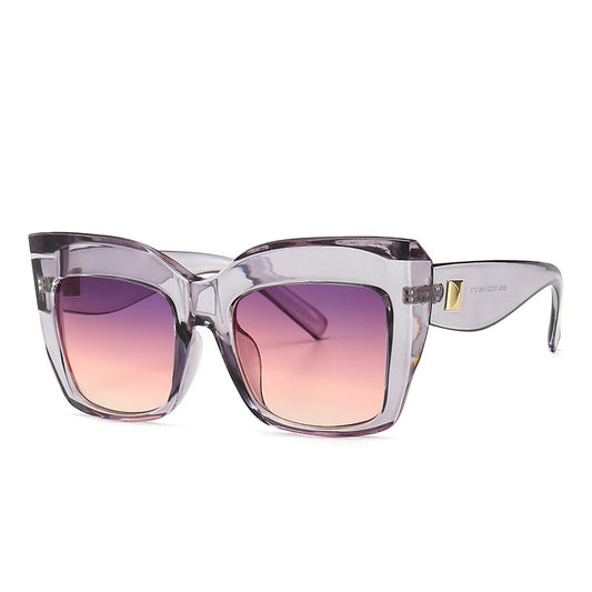 Luxury Brand Design Ladies Oversized Cat Eye Sunglasses