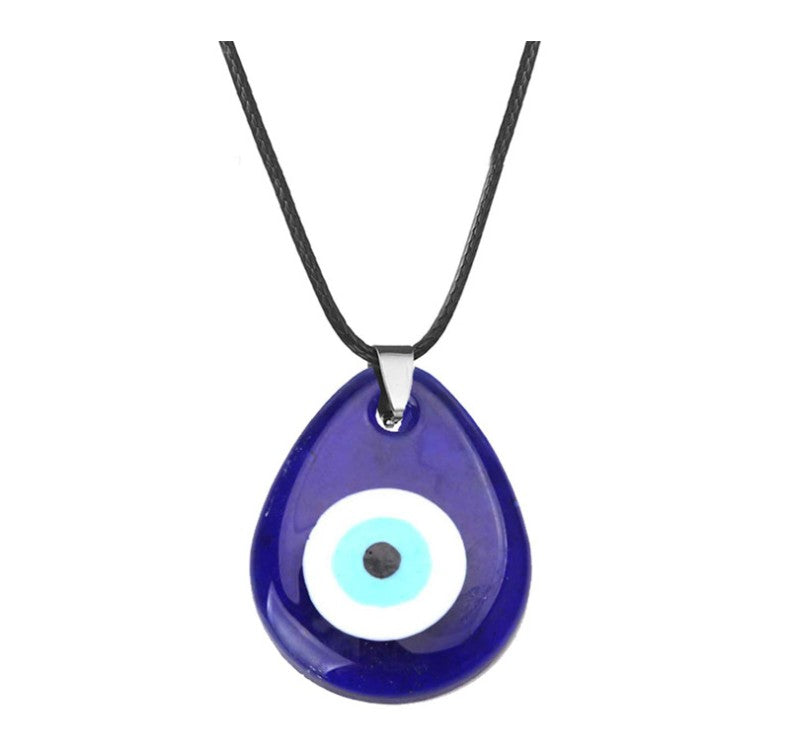 Blue Glass Evil Eye Necklace Pendants For Women