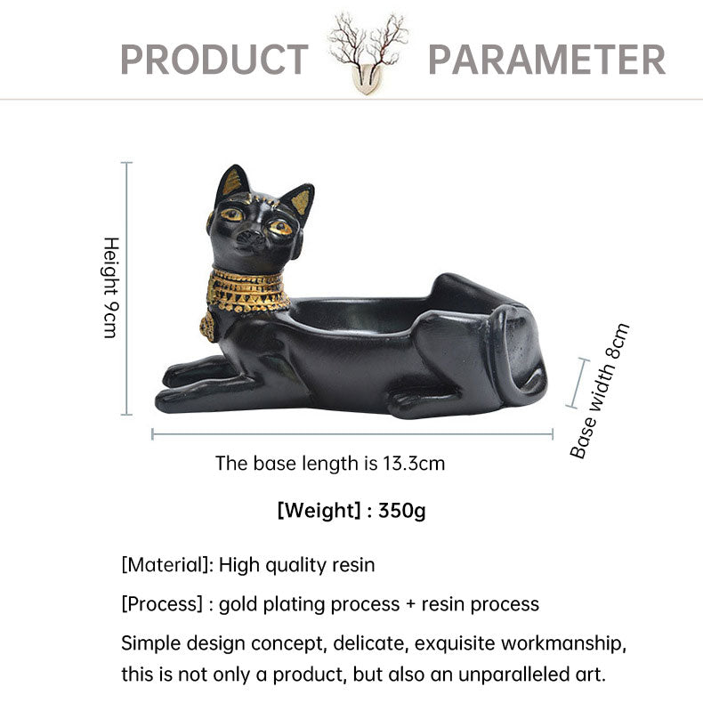 Ashtray Ornament Creative Egyptian Anubis & Cat& pharaoh Ashtray Resin Crafts office living room desktop home decoration