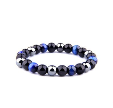 Tiger Eye Bracelet Obsidian Hematite Gemstone Bead Bracelet