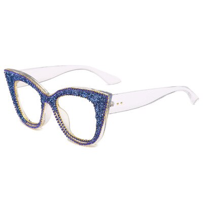 Cat’s Eye Sunglasses For Women Elegant Diamond Inlay Sunglasses Europe And America Exquisite Multicolor Style Fashion