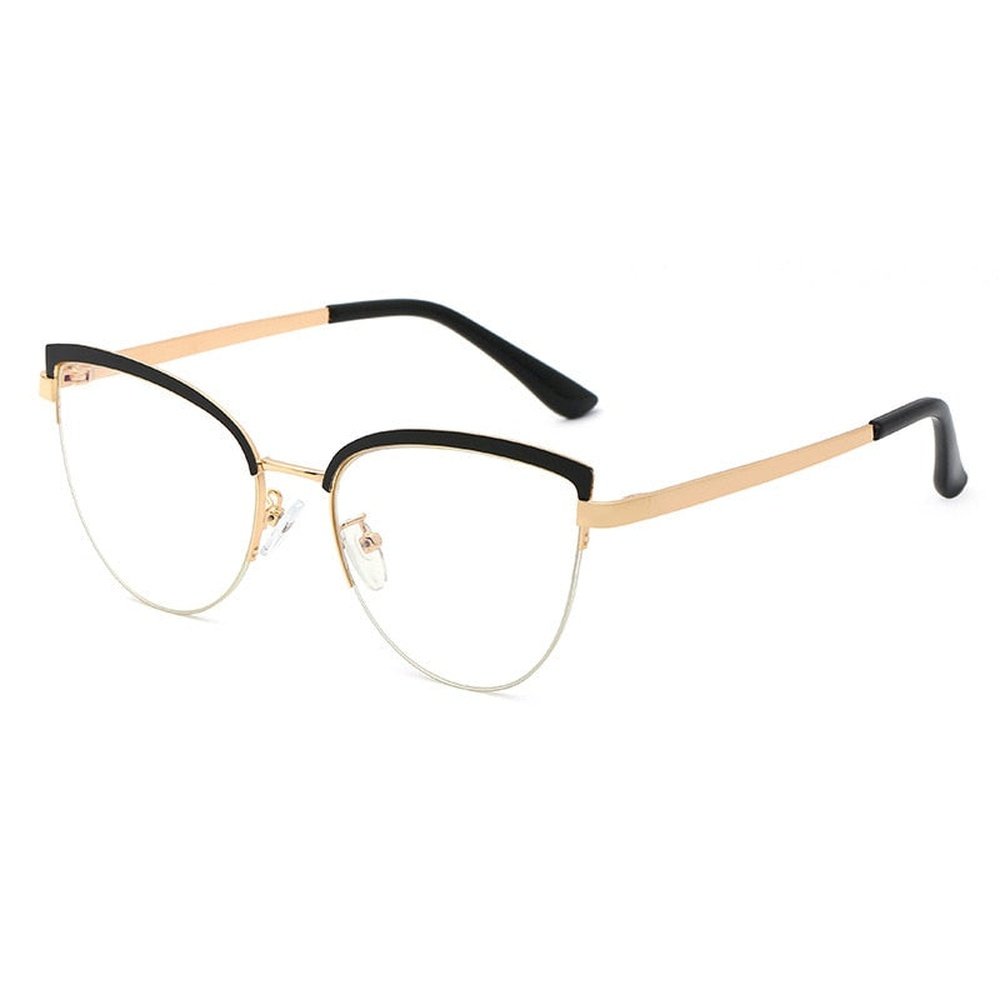 Vintage Cat Eye Anti-blue Light Metal Glasses