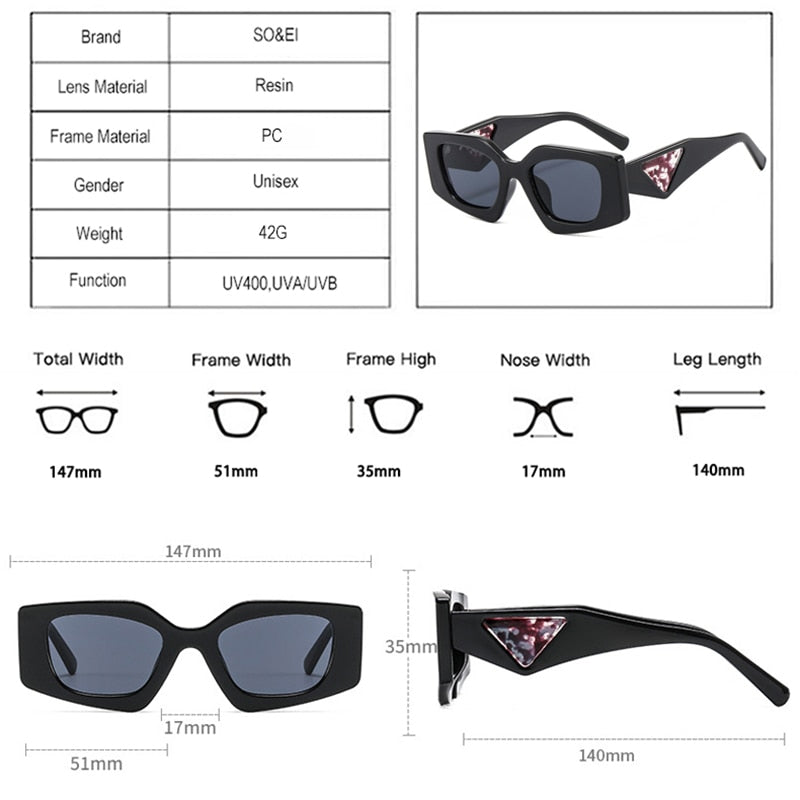 Fashion Polygon Cat Eye Sunglasses Women Retro