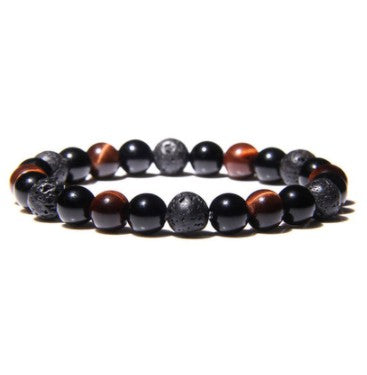 Tiger Eye Bracelet Obsidian Hematite Gemstone Bead Bracelet