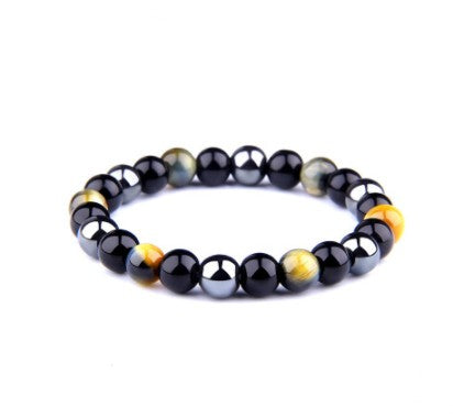 Tiger Eye Bracelet Obsidian Hematite Gemstone Bead Bracelet