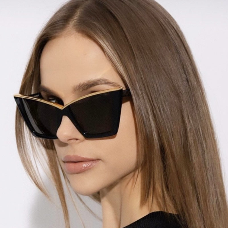 New Cat Eye Sunglasses for Women Vintage Shades Luxury UV400 Eyewear