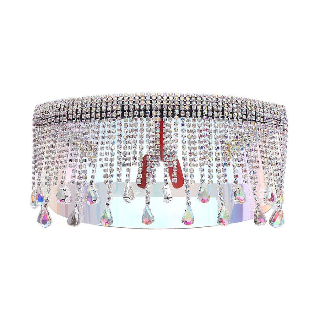 Colorful Rhinestones Personality Unisex Large Sunglasses
