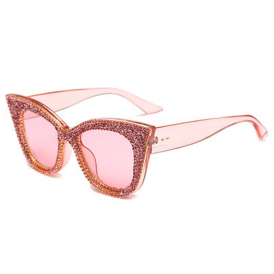 Cat’s Eye Sunglasses For Women Elegant Diamond Inlay Sunglasses Europe And America Exquisite Multicolor Style Fashion