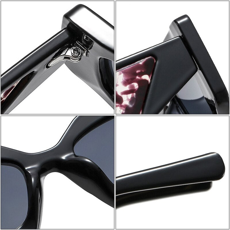 Fashion Polygon Cat Eye Sunglasses Women Retro