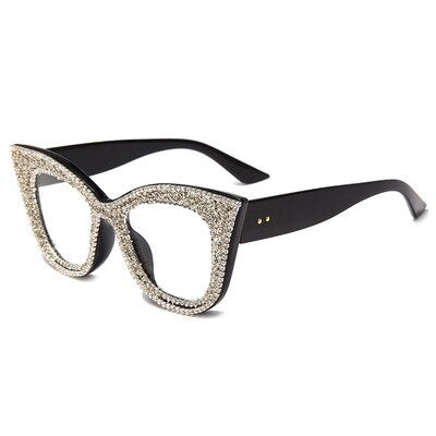 Cat’s Eye Sunglasses For Women Elegant Diamond Inlay Sunglasses Europe And America Exquisite Multicolor Style Fashion