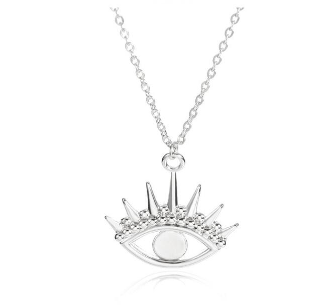 Evil Eye Pendant Necklace Women's Stainless Steel