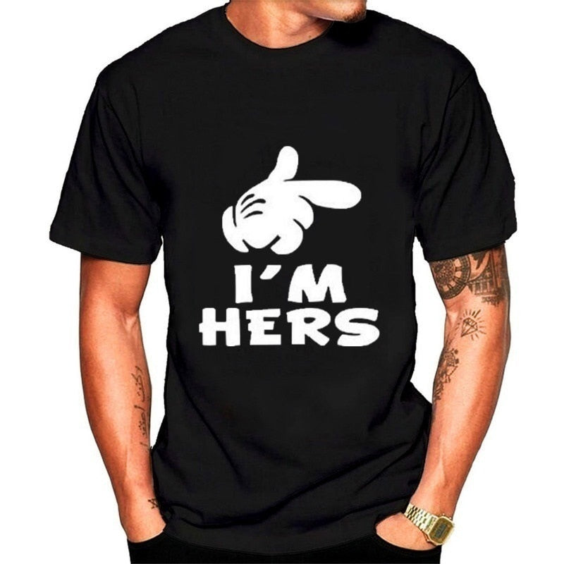 Funny Couple's Matching Shirts Black or White