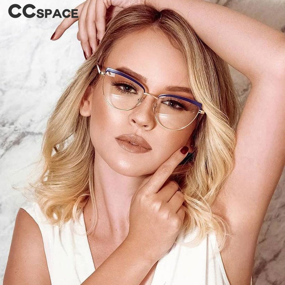 Vintage Cat Eye Anti-blue Light Metal Glasses