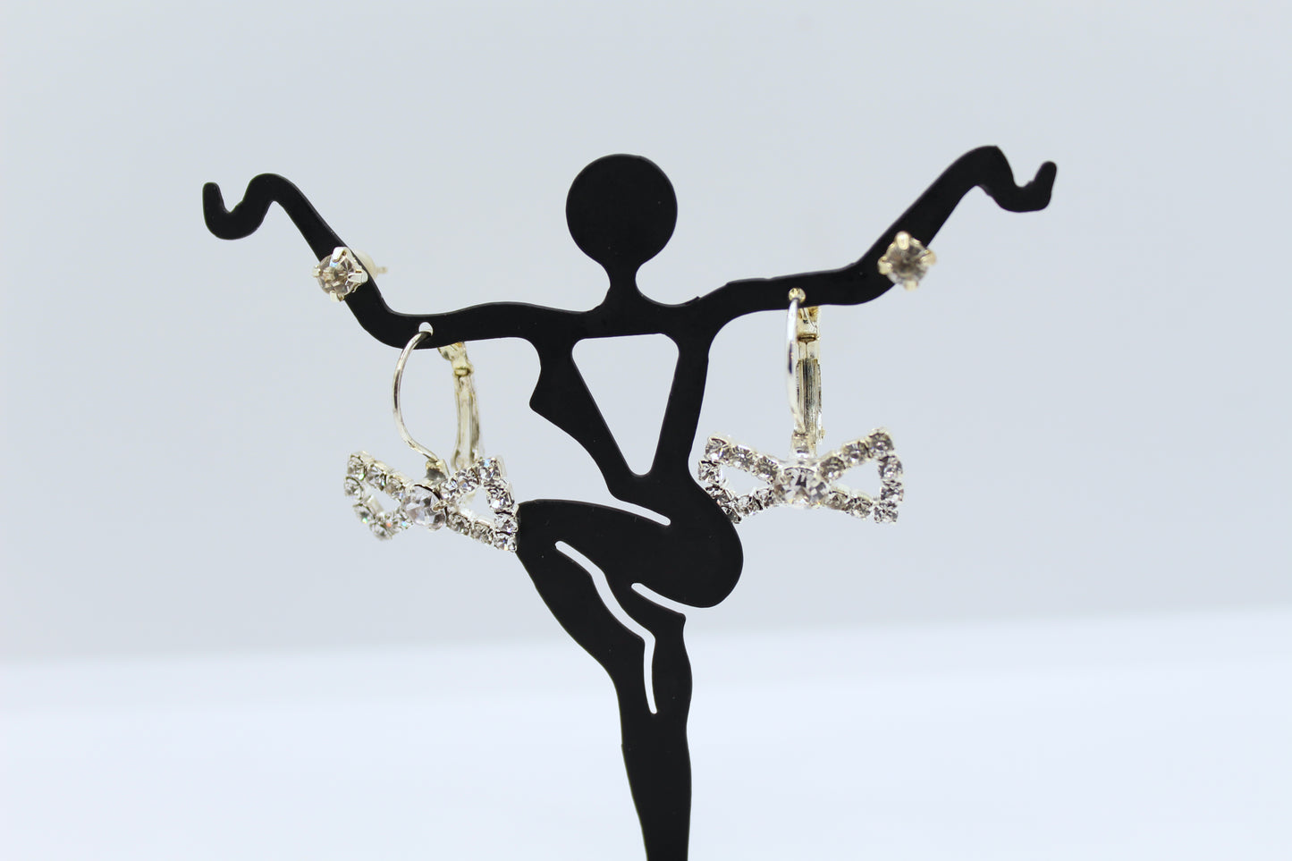Gorgeous Bow 2 Pair Earring Set
