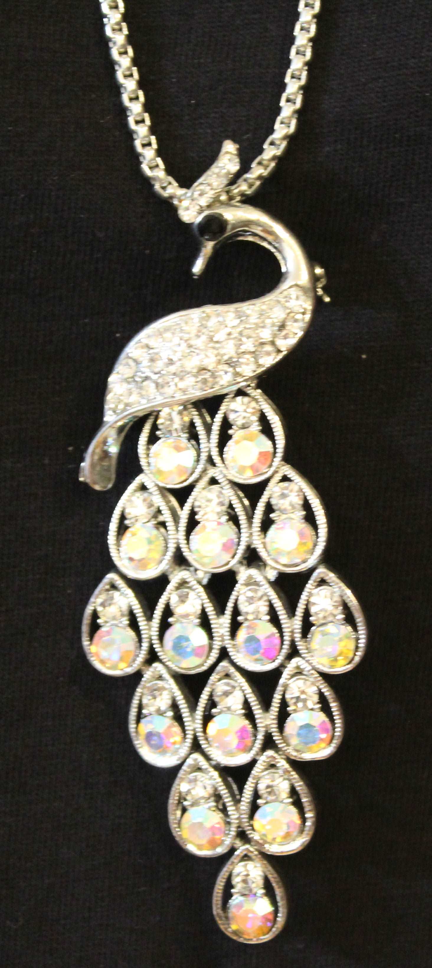Silver Peacock Necklace