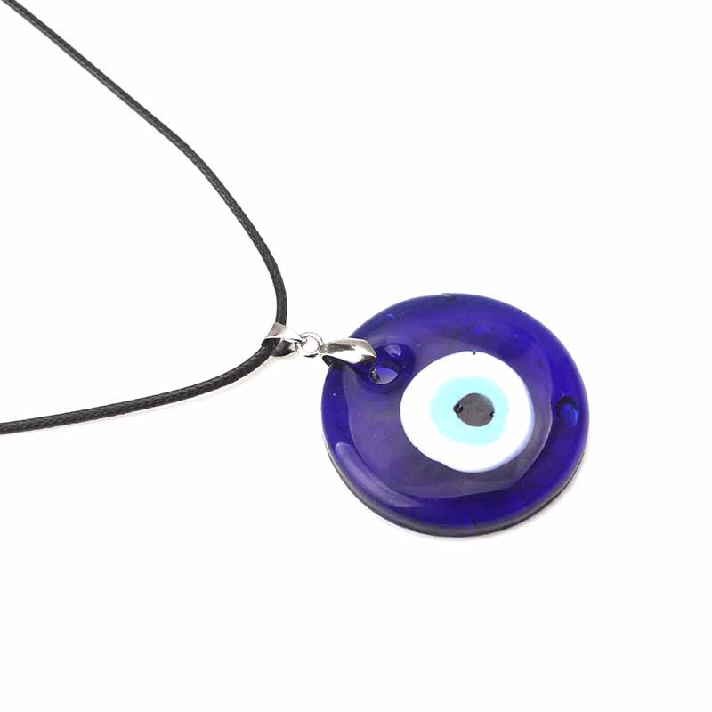 Blue Glass Evil Eye Necklace Pendants For Women