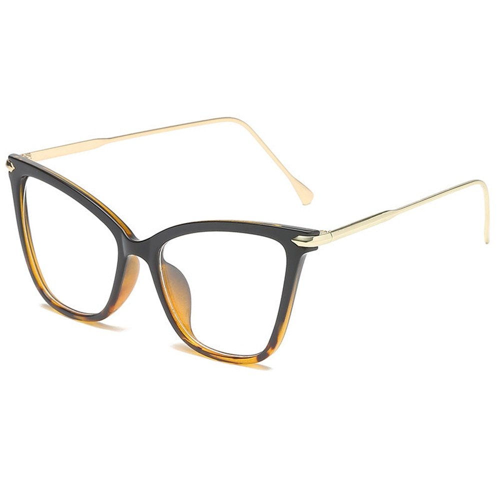 New Ladies Large Cat Eye Flat Glasses Fashion Trend
