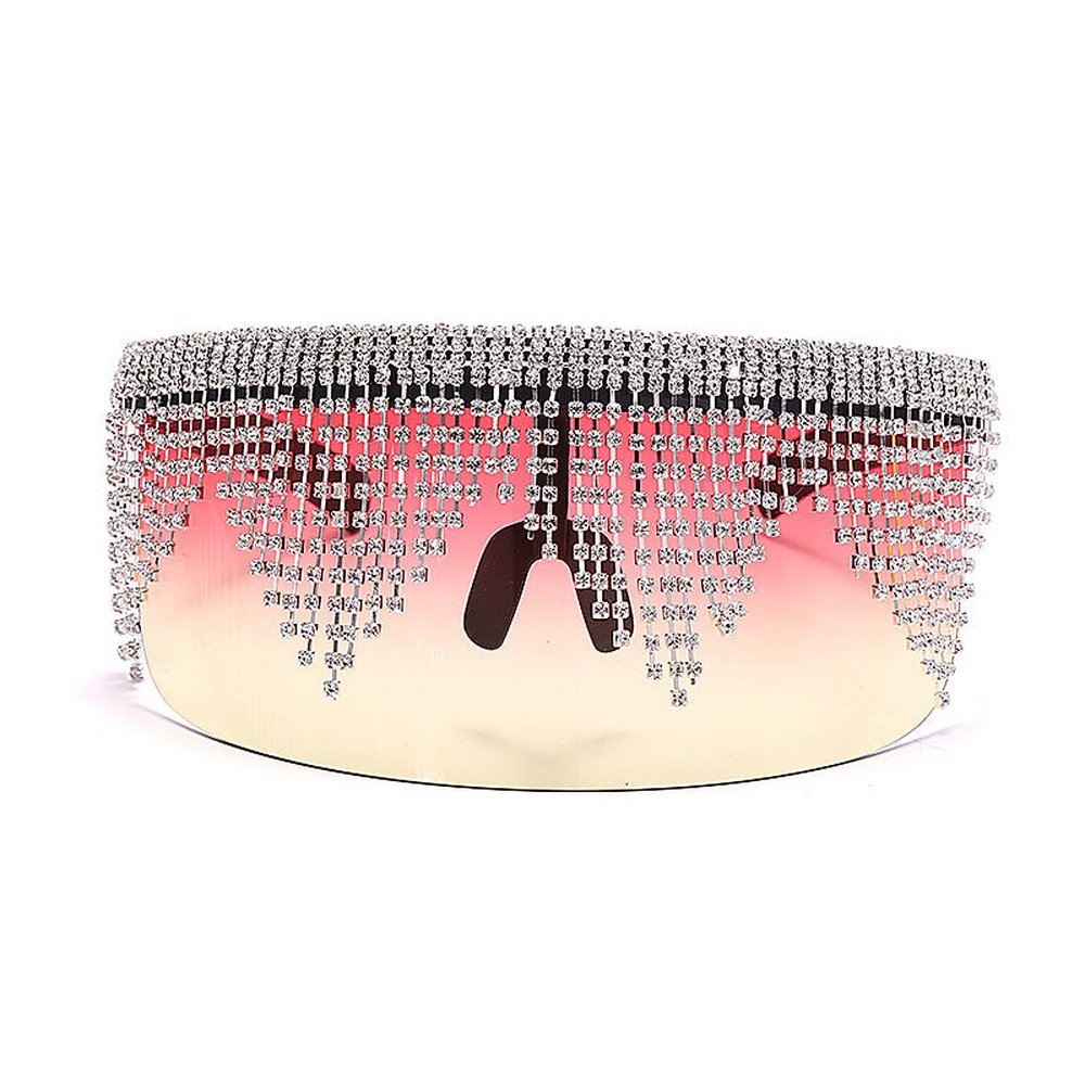 Colorful Rhinestones Personality Unisex Large Sunglasses