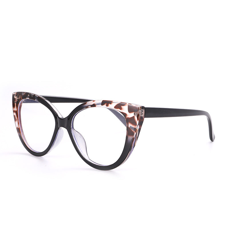 Cat Eye Flat Lens TR90 Anti-Blue Light Retro Glasses for Women