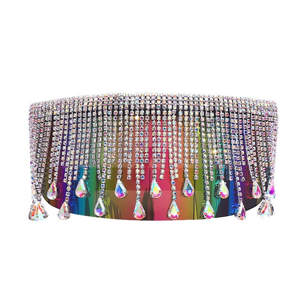Colorful Rhinestones Personality Unisex Large Sunglasses