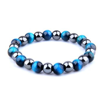 Royal Blue Tiger Eye Bracelet Men's Simple Obsidian Couple Friendship Bracelet