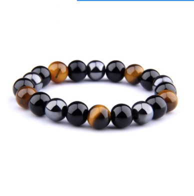 Tiger Eye Bracelet Obsidian Hematite Gemstone Bead Bracelet