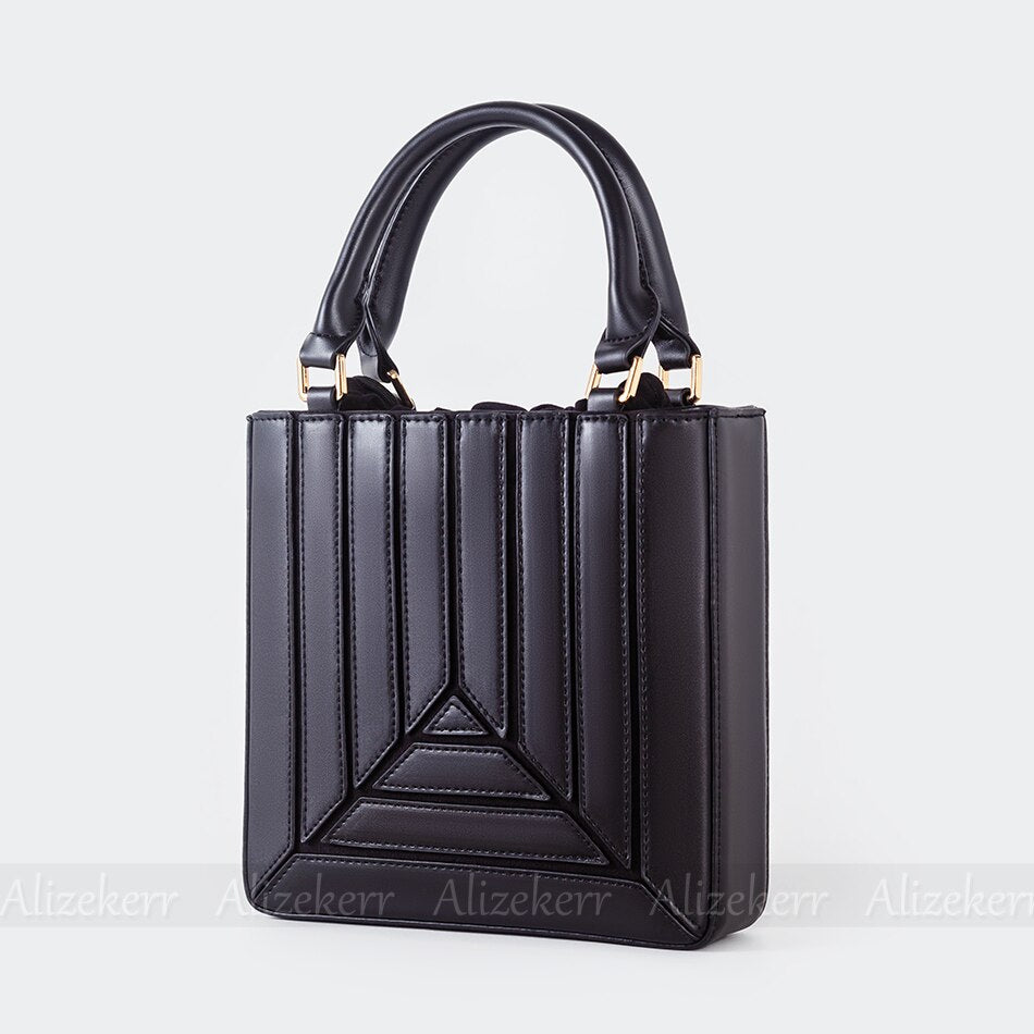 Casual High Quality Color Blocking Fashion Handbags Women New Elegant Korean Large Capacity Square Striped Shoulder Bag