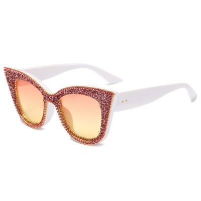 Cat’s Eye Sunglasses For Women Elegant Diamond Inlay Sunglasses Europe And America Exquisite Multicolor Style Fashion