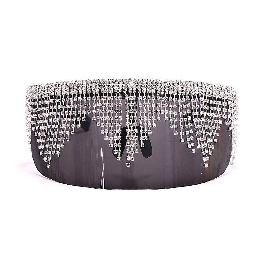 Colorful Rhinestones Personality Unisex Large Sunglasses