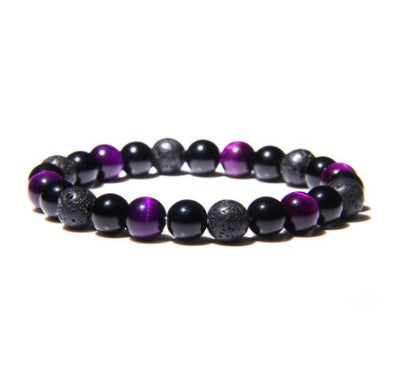 Tiger Eye Bracelet Obsidian Hematite Gemstone Bead Bracelet